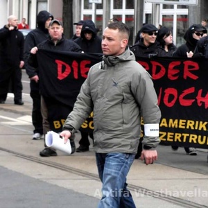 Andreas Biere beim Neonaziaufmarsch in Magdeburg am 15. Januar 2011.