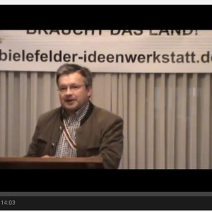 Der bisherige Schriftleiter der Burschenschaftlichen Blätter Michael Paulwitz als Redner bei der „Bielefelder Ideenwerkstatt“.