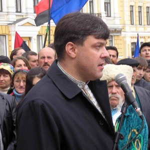 Oleh Tjahnybok gründete 1991 zusammen mit Parubij den Swoboda-Vorläufer „Sozial Nationale Partei der Ukraine“.