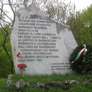 Partisanen Gedenken in Ligurien in Italien.