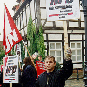 Michael Kurzeja einige Jahre später als NPD-Aktivist.