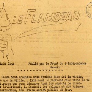 Auszug aus der Untergrundzeitung »Le Flambeau«.