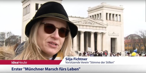 Silja Fichtner am 22. März 2021 beim „Marsch für das Leben“. (Bild: Screenshot YouTube)