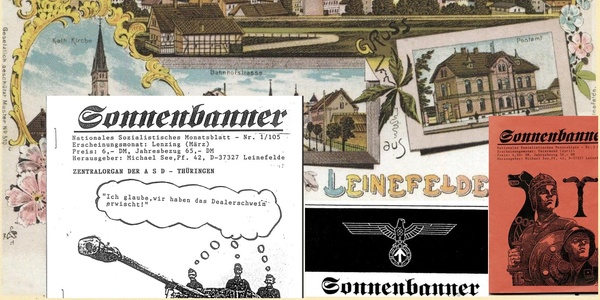 Leinefelde Postkarte Sonnenbanner