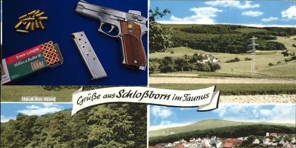 Montage aus Postkarte und Foto von Dennis van Zuijlekom; CC BY-SA 2.0 Deed