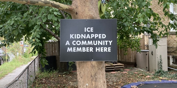 USA ICE Schild