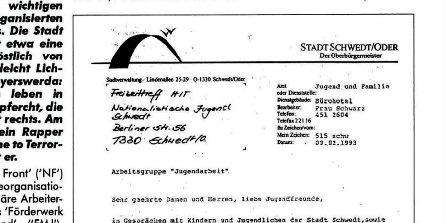 Nationale jugend Schwedt