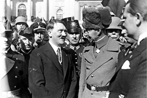 Foto: Ex-Kronprinz Wilhelm und Hermann Göring vor dem Berliner Dom während der Gedenkfeier für Hans Maikowski und Josef Zauritz, 5. Februar 1933.