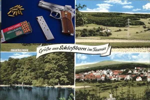 Montage aus Postkarte und Foto von Dennis van Zuijlekom; CC BY-SA 2.0 Deed