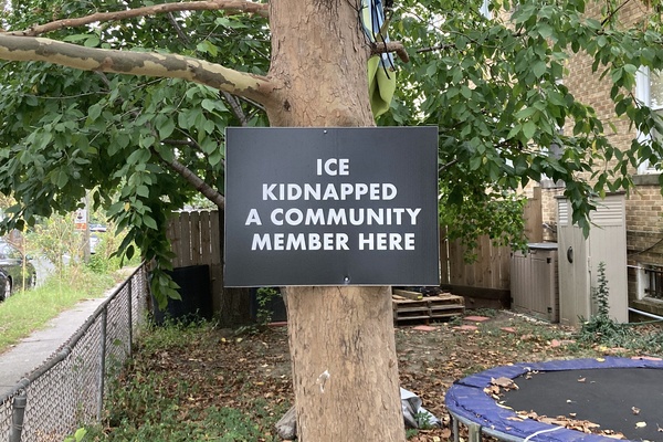 USA ICE Schild