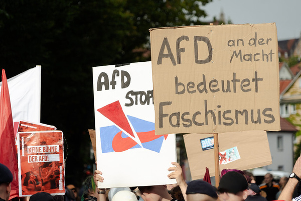 AFD Faschismus Schild