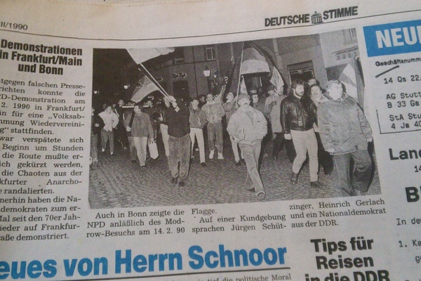 (Faksimile "Deutsche Stimme")